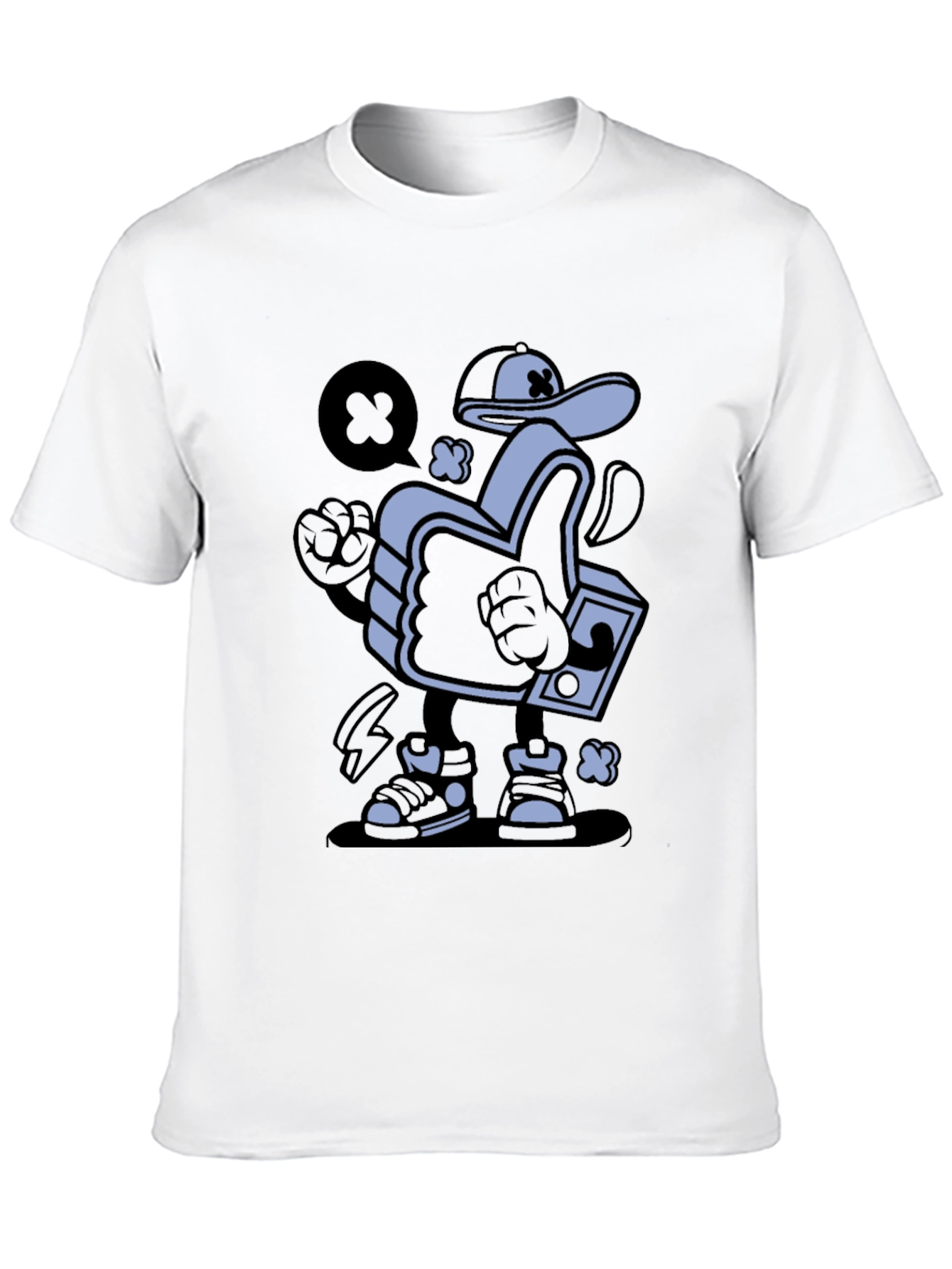 Cool Cartoon Thumbs Up Graphic T-Shirt
