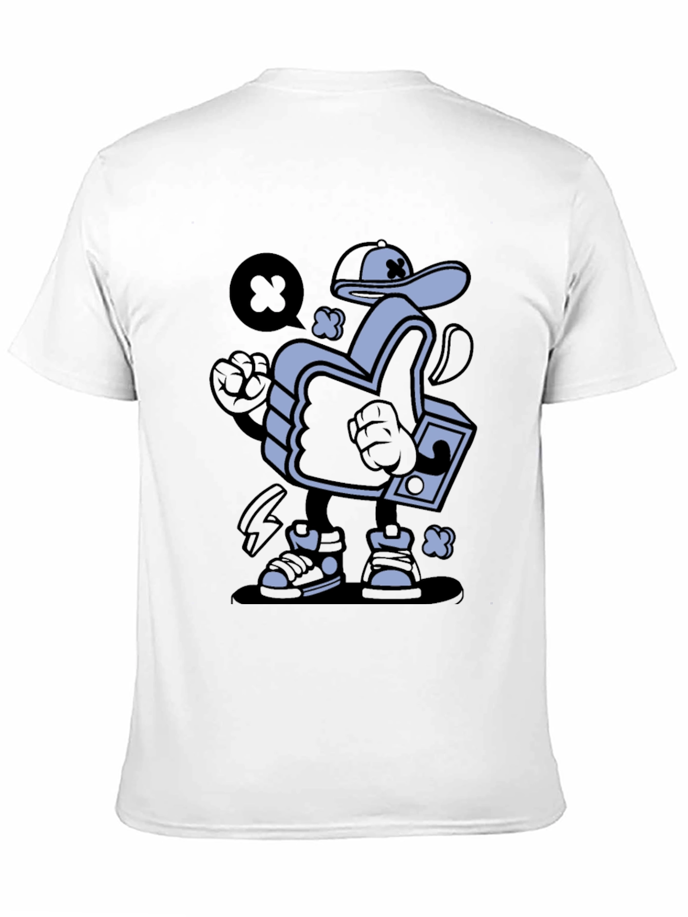 Cool Cartoon Thumbs Up Graphic T-Shirt