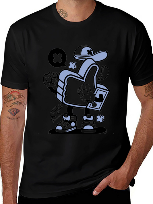 Cool Cartoon Thumbs Up Graphic T-Shirt