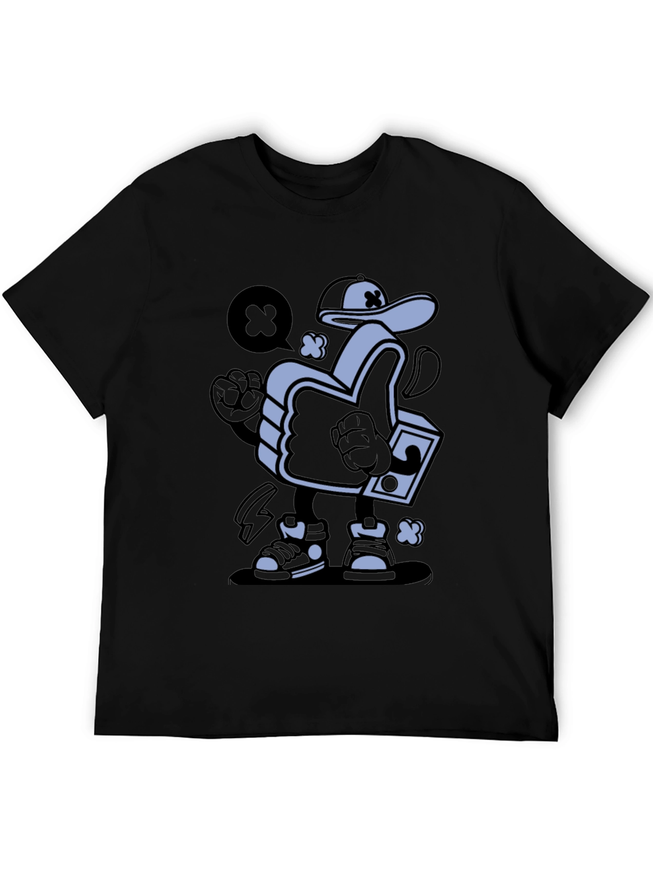 Cool Cartoon Thumbs Up Graphic T-Shirt