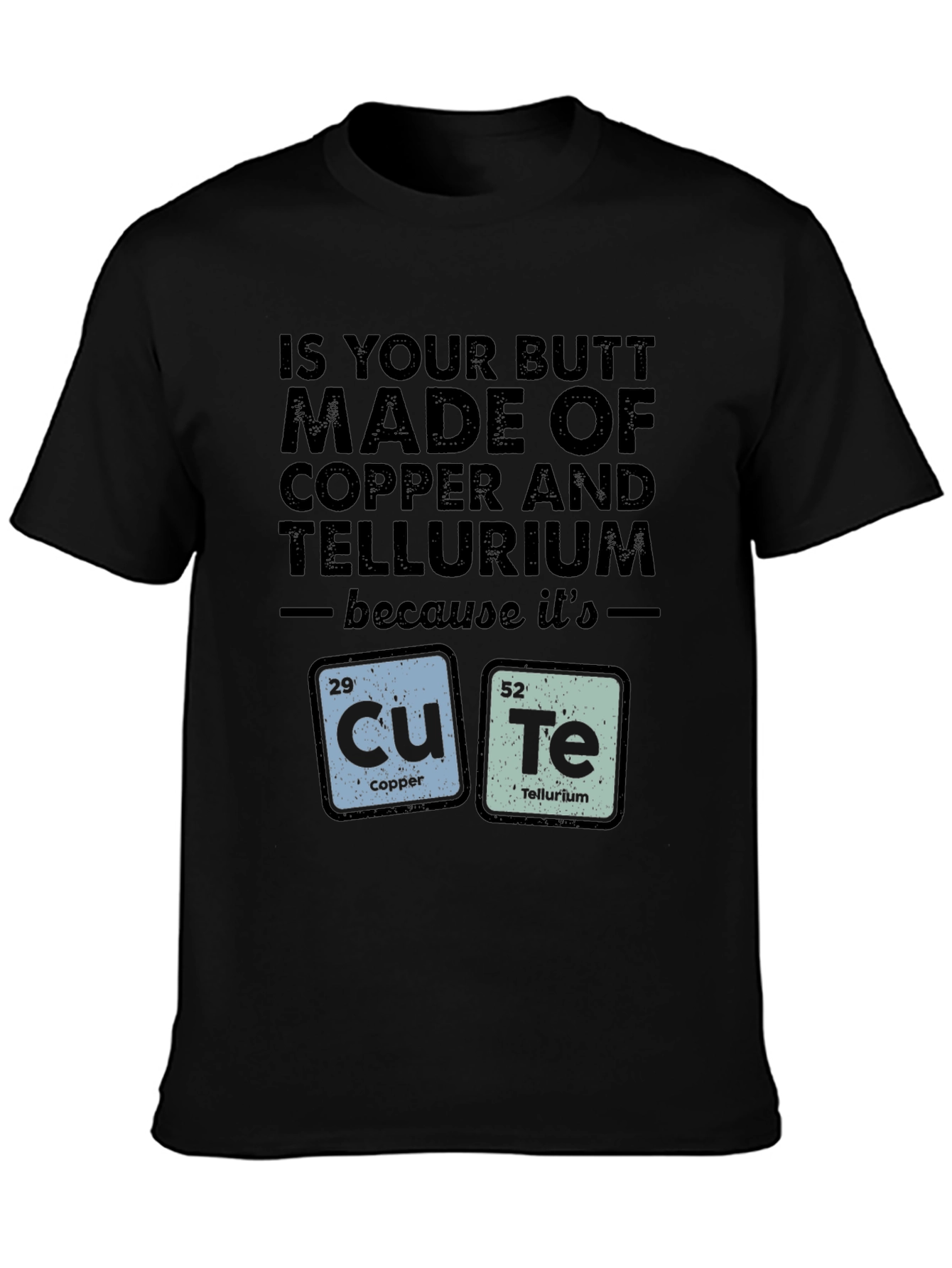 Chemistry Pun T-Shirt - Cute Copper & Tellurium Design