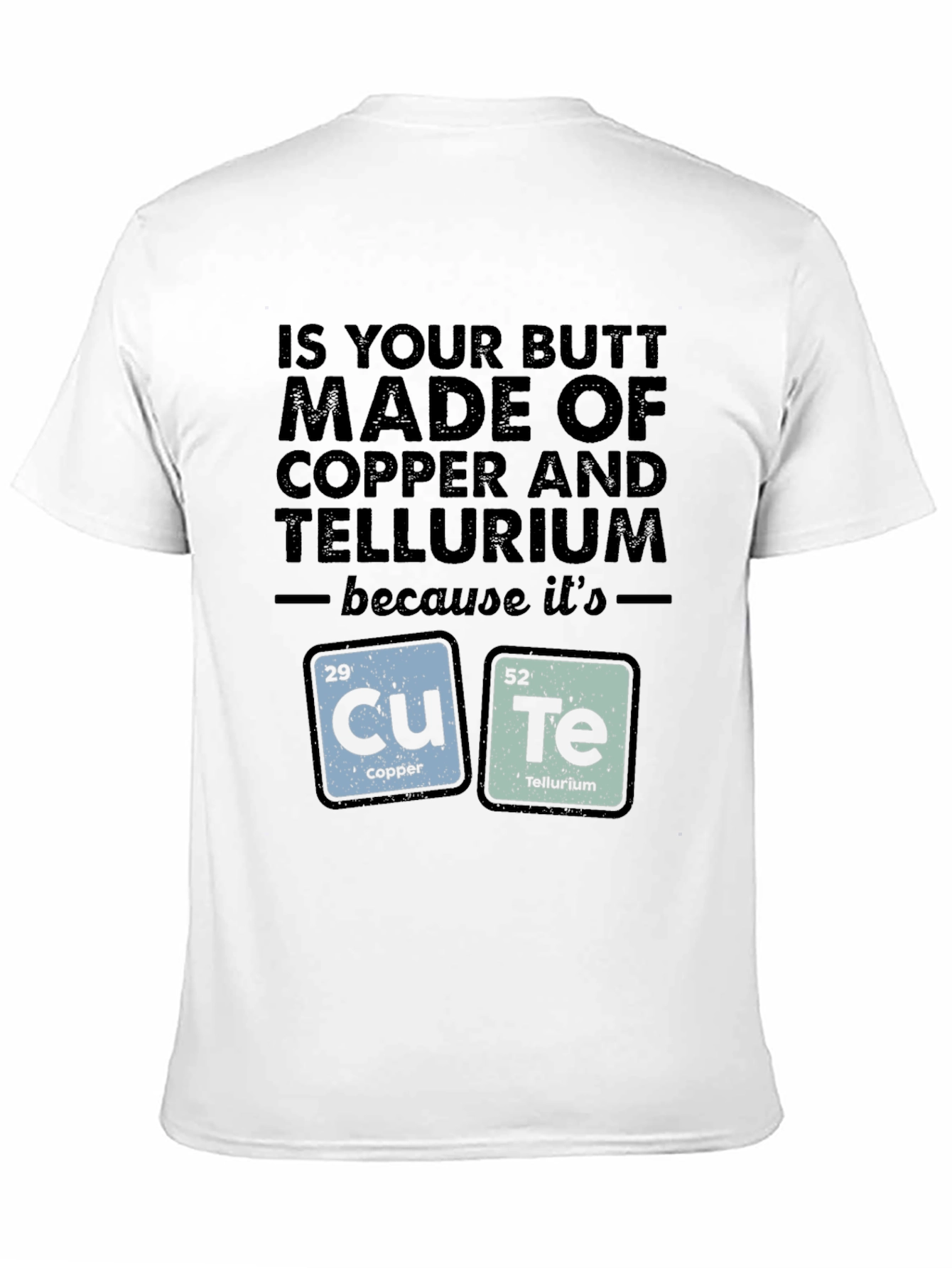 Chemistry Pun T-Shirt - Cute Copper & Tellurium Design