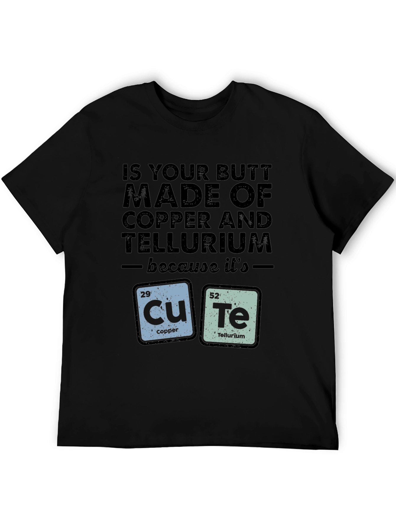 Chemistry Pun T-Shirt - Cute Copper & Tellurium Design