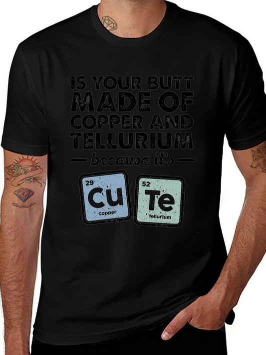 Chemistry Pun T-Shirt - Cute Copper & Tellurium Design