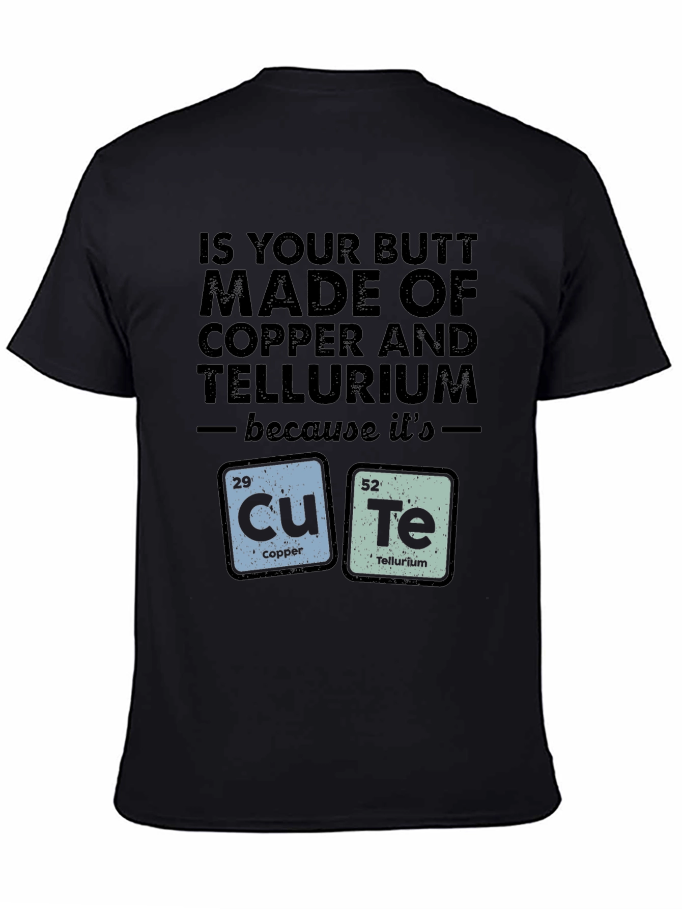 Chemistry Pun T-Shirt - Cute Copper & Tellurium Design