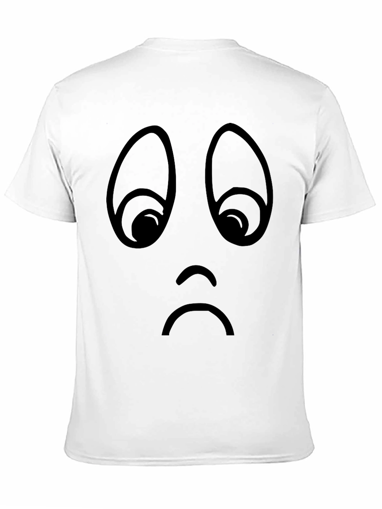 Sad Face Graphic Tee - Unisex Black T-Shirt