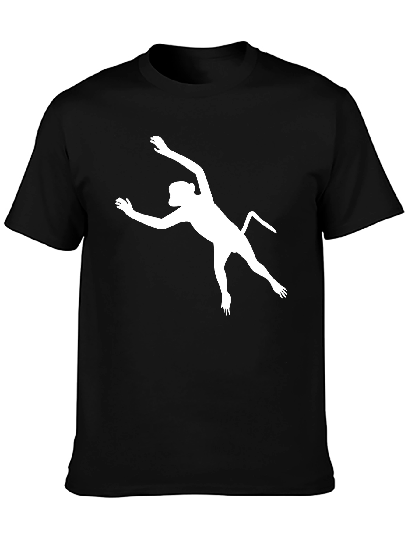 Cool Monkey Silhouette Black T-Shirt