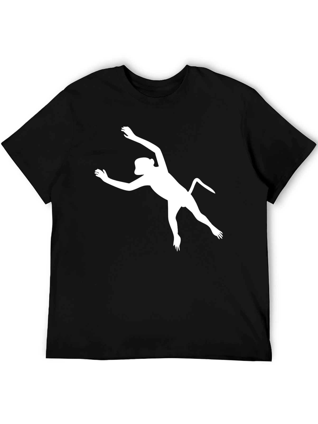 Cool Monkey Silhouette Black T-Shirt