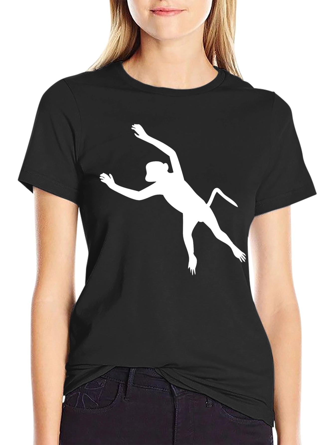 Cool Monkey Silhouette Black T-Shirt