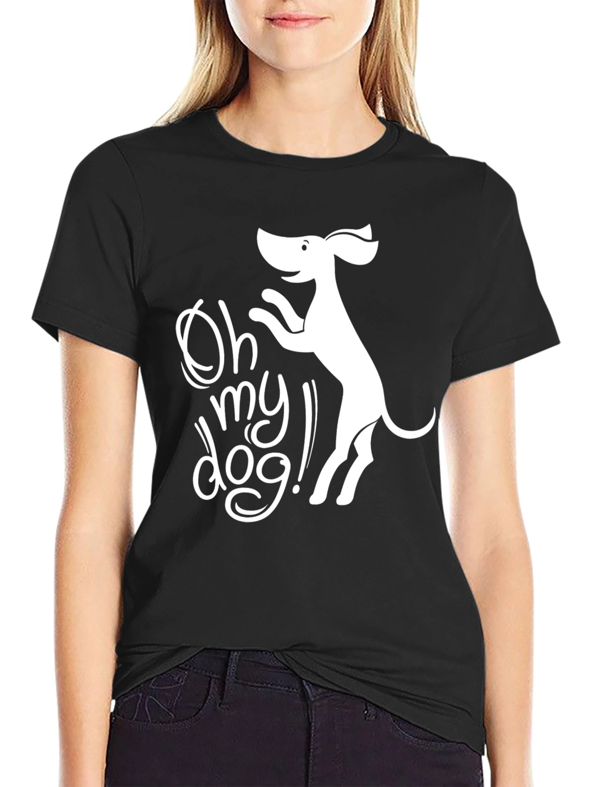 Oh My Dog! Graphic T-Shirt - Black