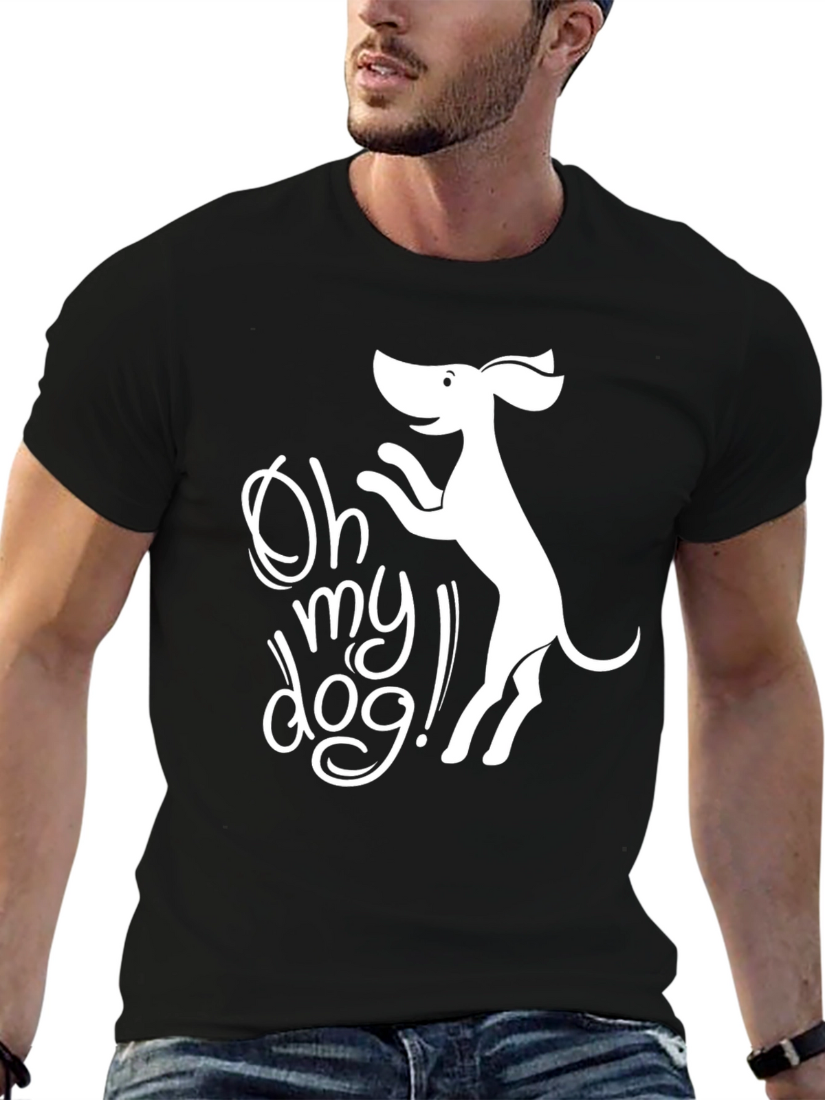 Oh My Dog! Graphic T-Shirt - Black