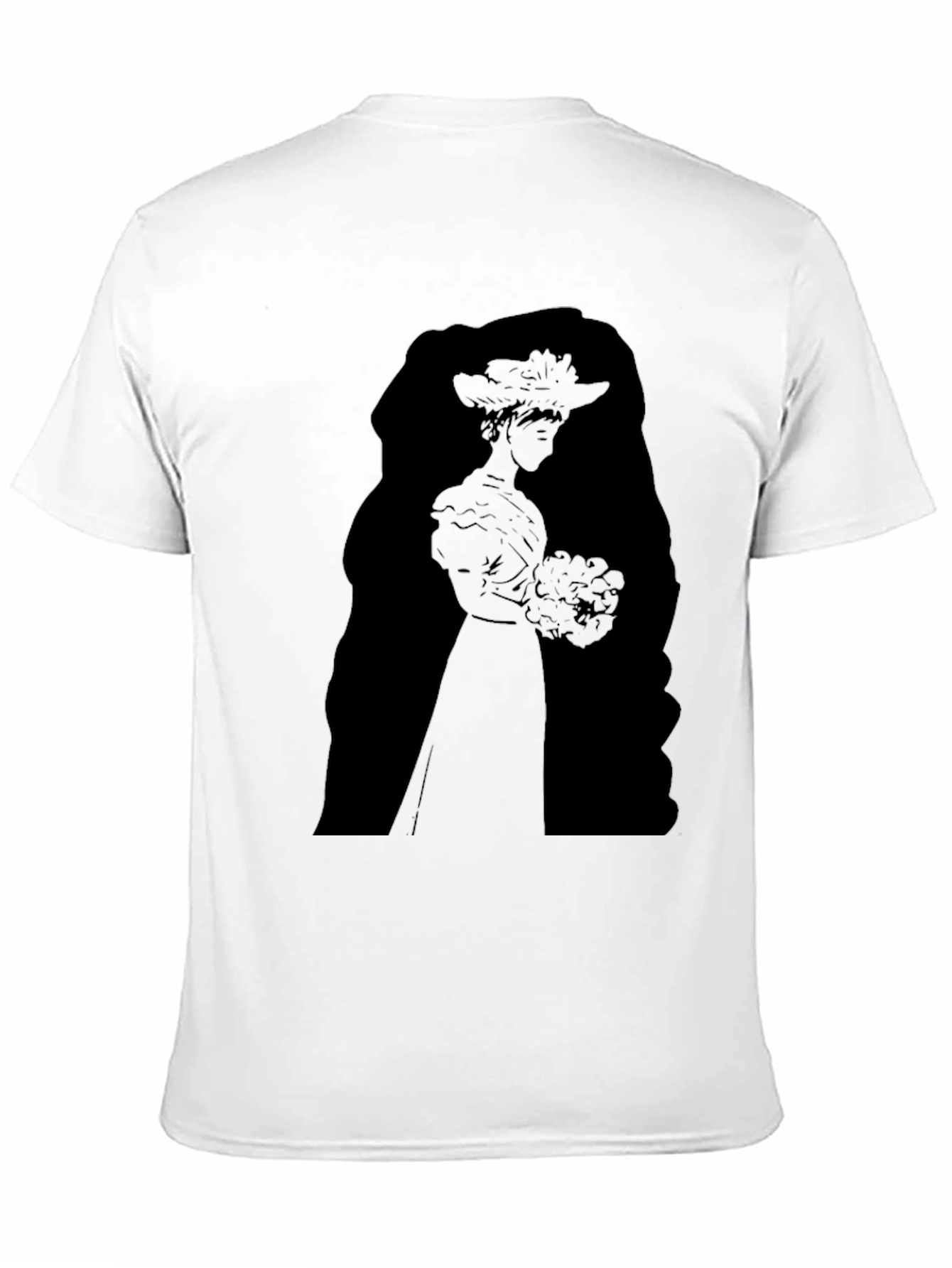 Elegant Silhouette Graphic Black T-Shirt
