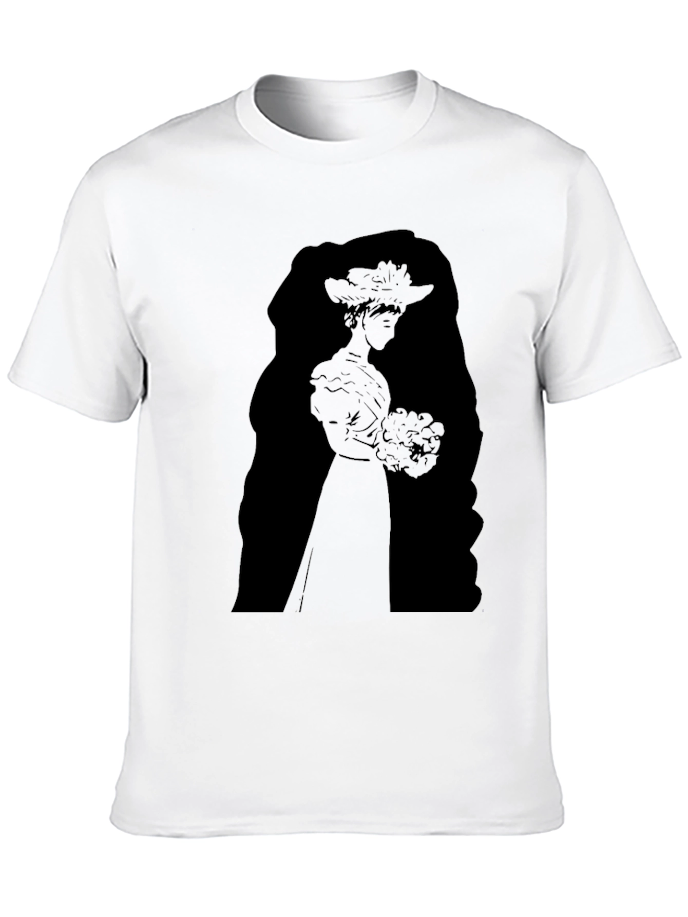 Elegant Silhouette Graphic Black T-Shirt