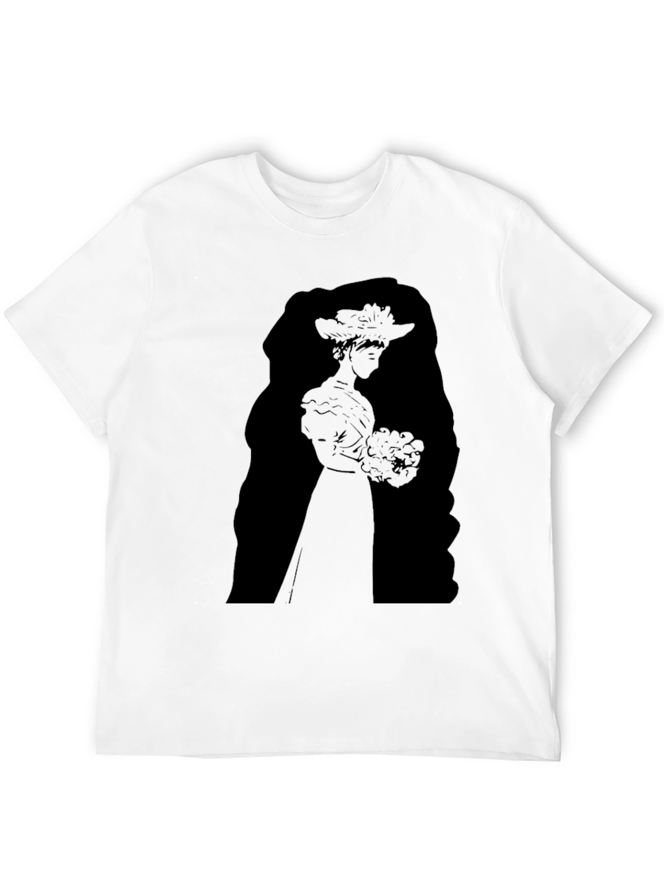 Elegant Silhouette Graphic Black T-Shirt