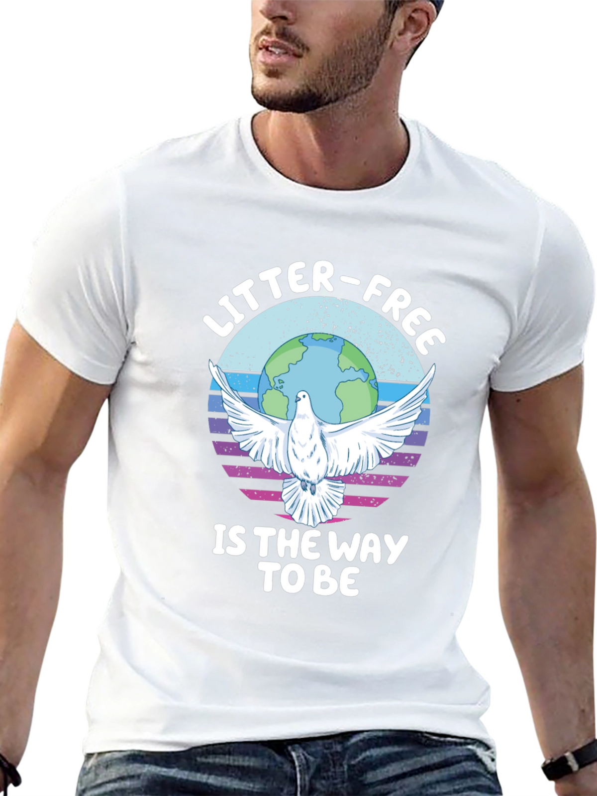Litter-Free Earth Graphic Tee - Stylish Activism