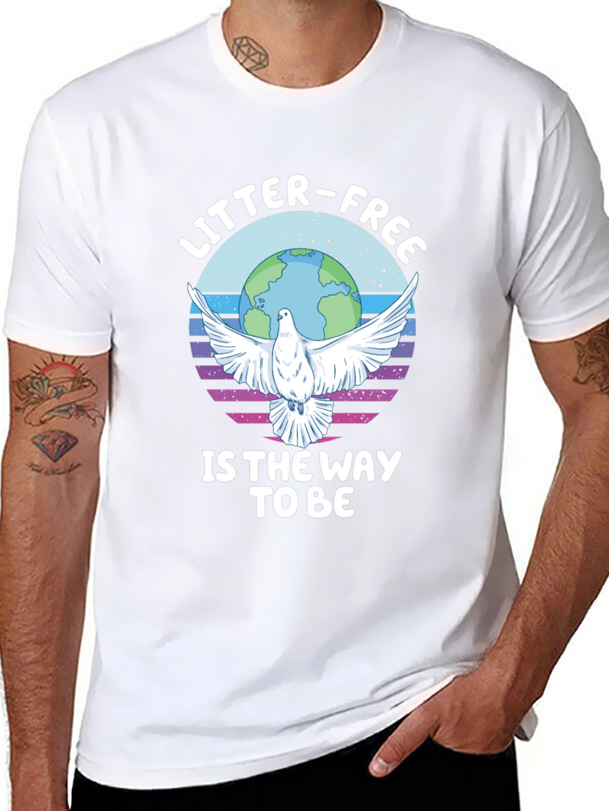 Litter-Free Earth Graphic Tee - Stylish Activism