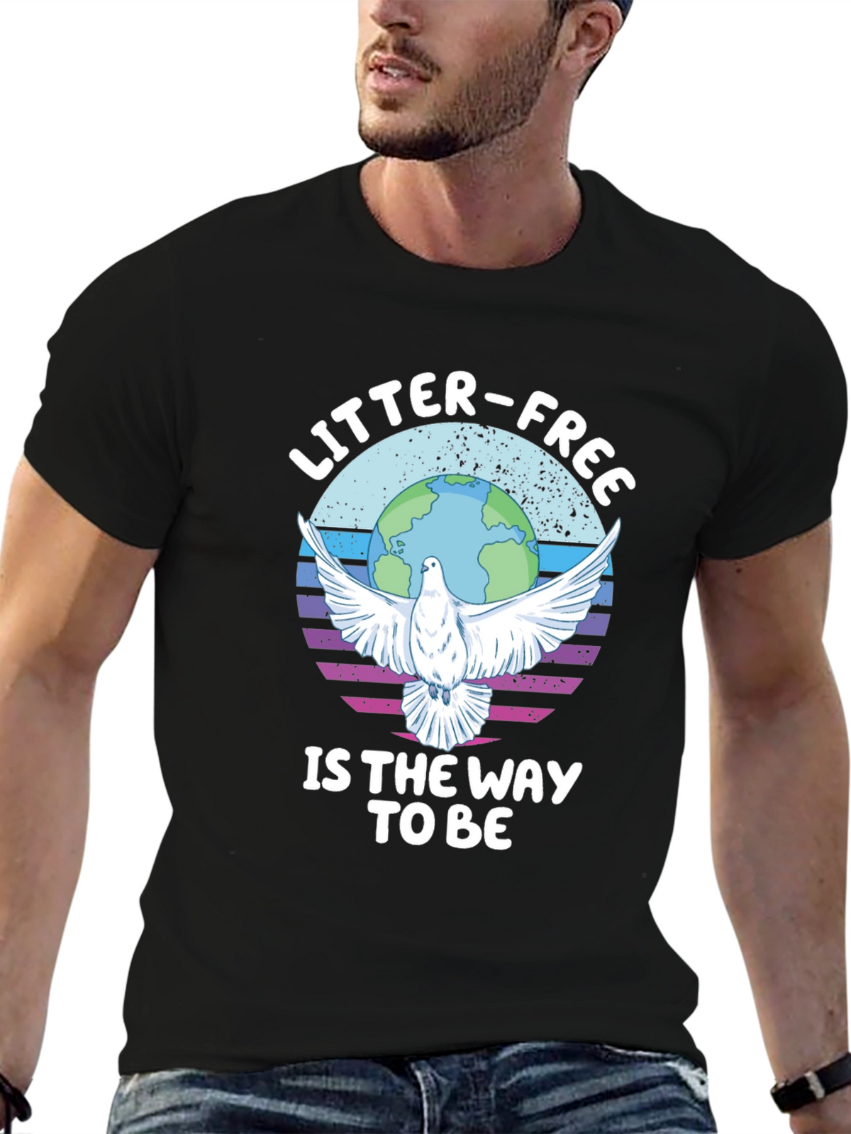 Litter-Free Earth Graphic Tee - Stylish Activism