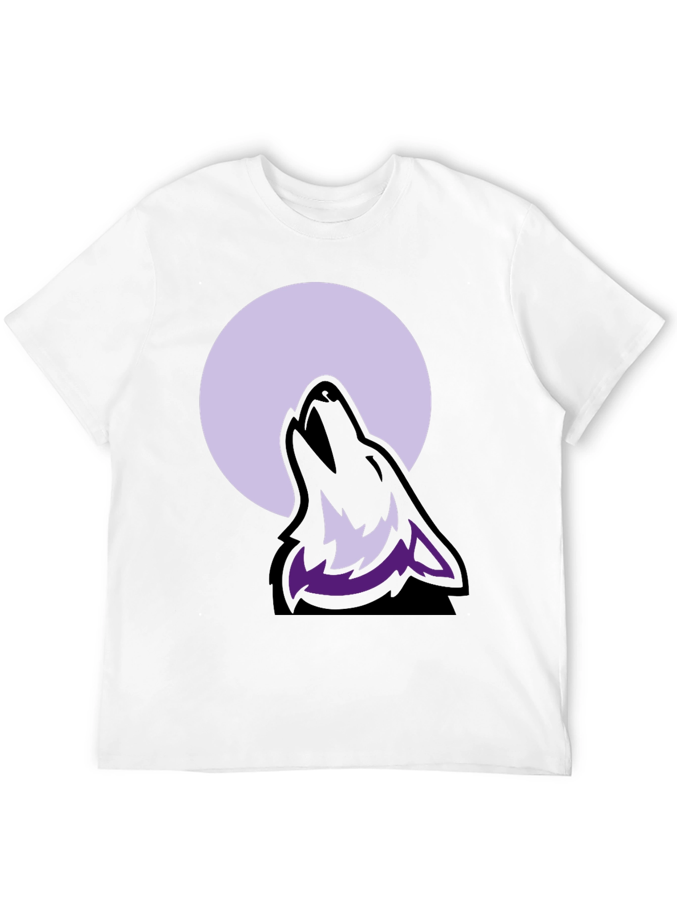 Wolf Moon Graphic Tee - Black Cotton Blend T-Shirt