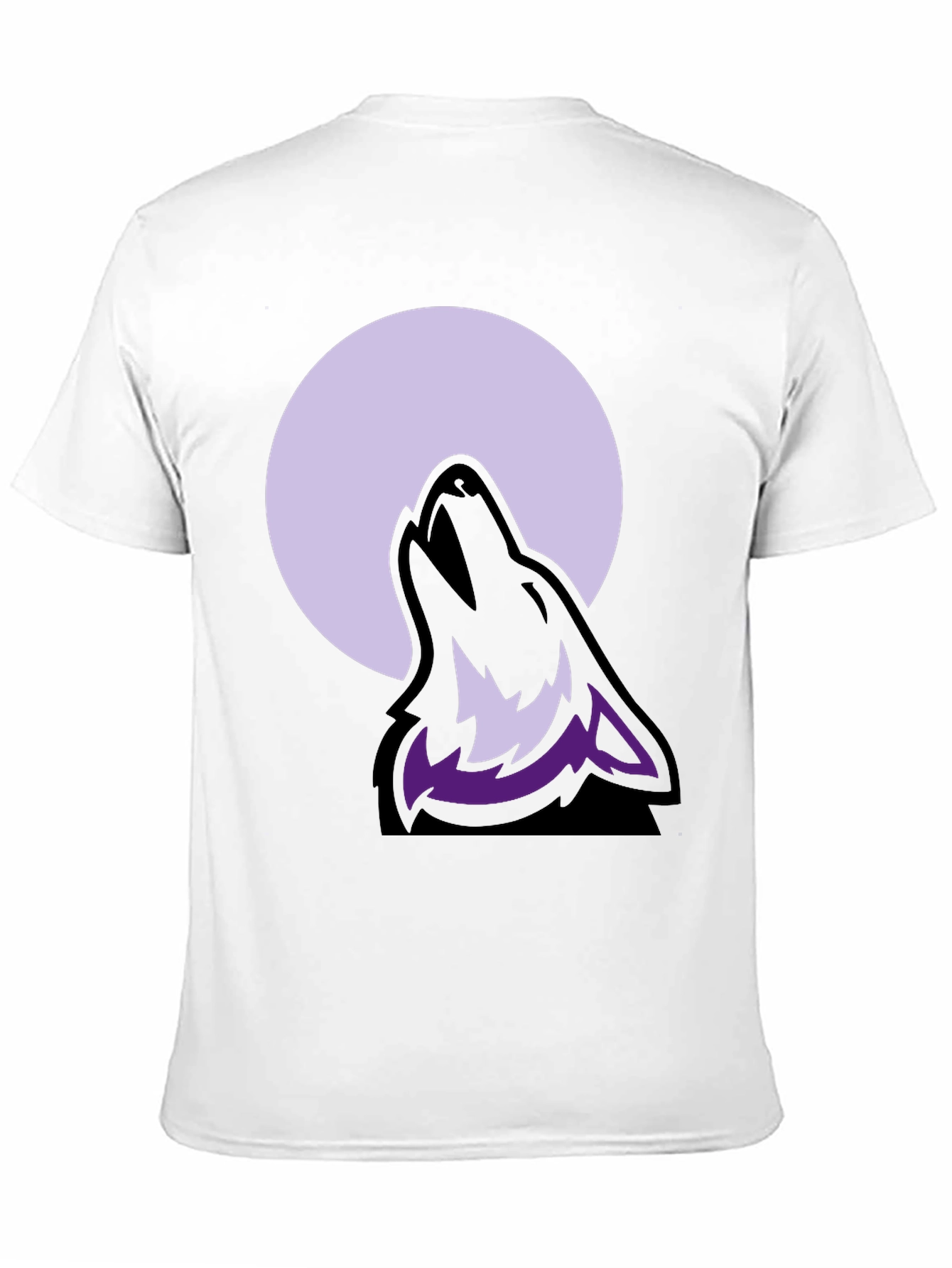 Wolf Moon Graphic Tee - Black Cotton Blend T-Shirt