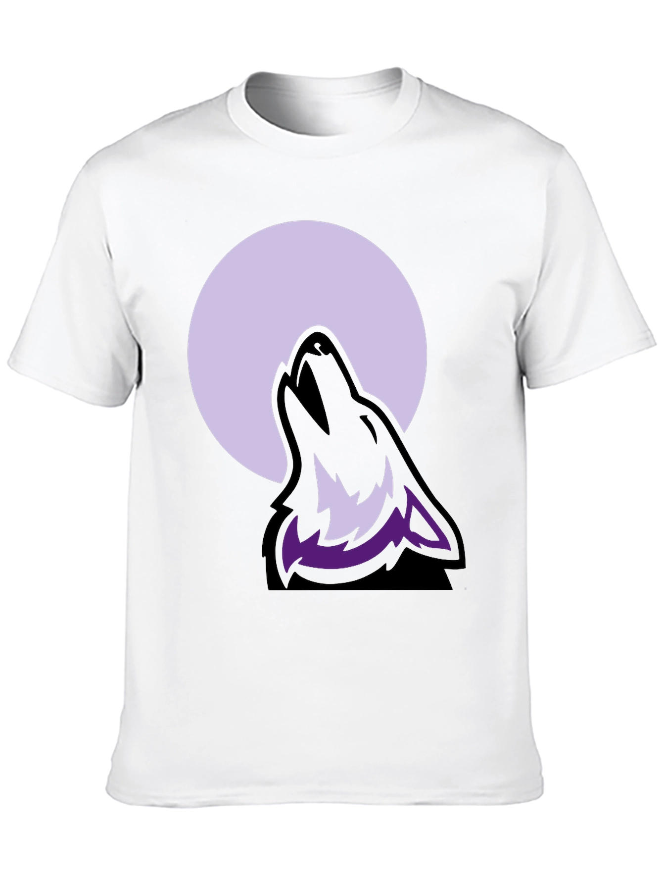 Wolf Moon Graphic Tee - Black Cotton Blend T-Shirt