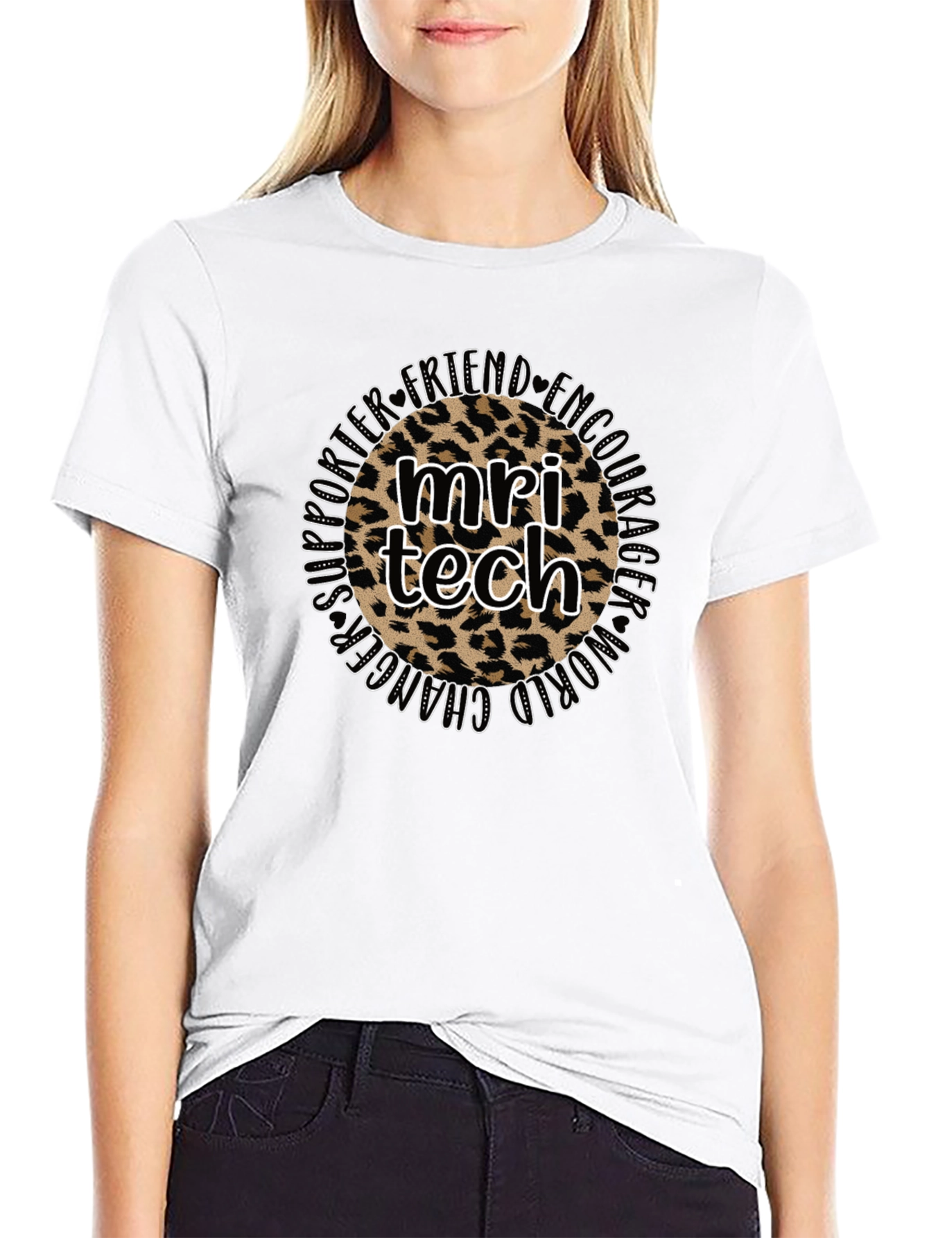 MRI Tech Leopard Print T-Shirt