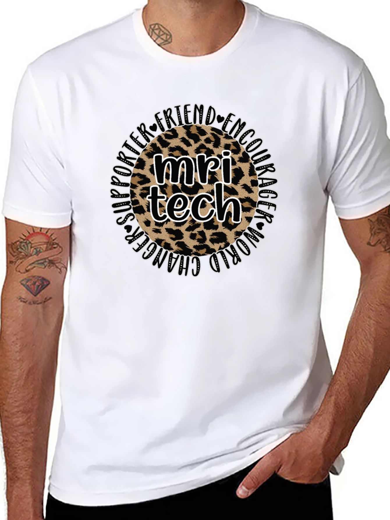 MRI Tech Leopard Print T-Shirt