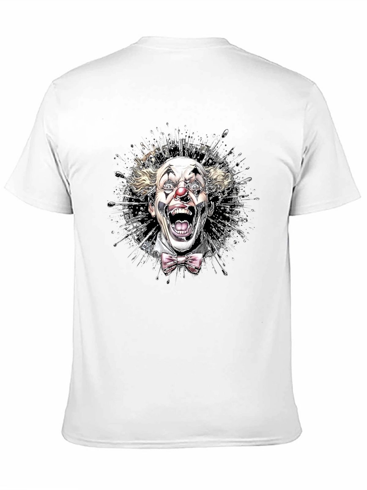 Mens Clown Graphic Print Tee - Black