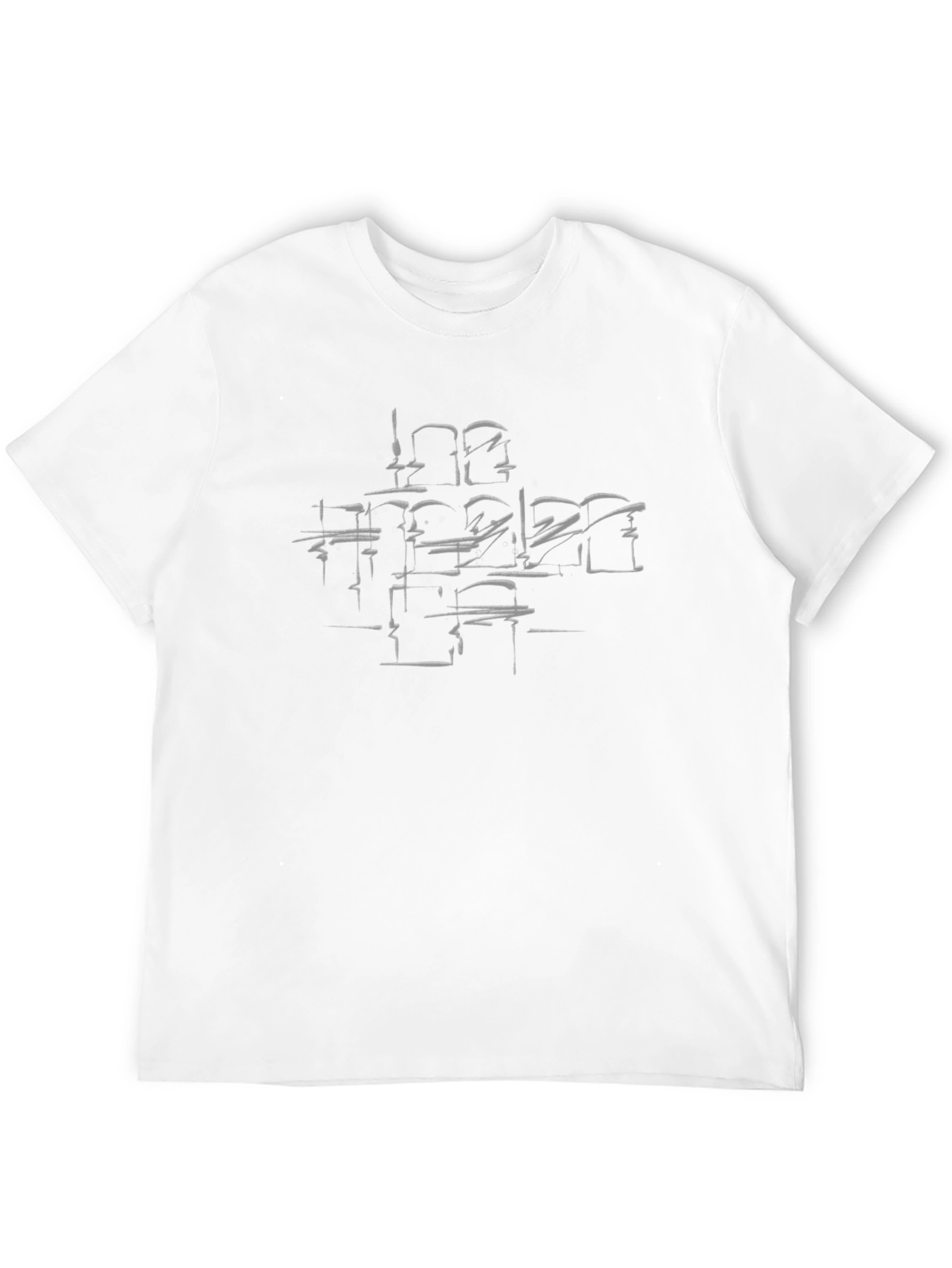 Abstract Graphic Print Black T-Shirt