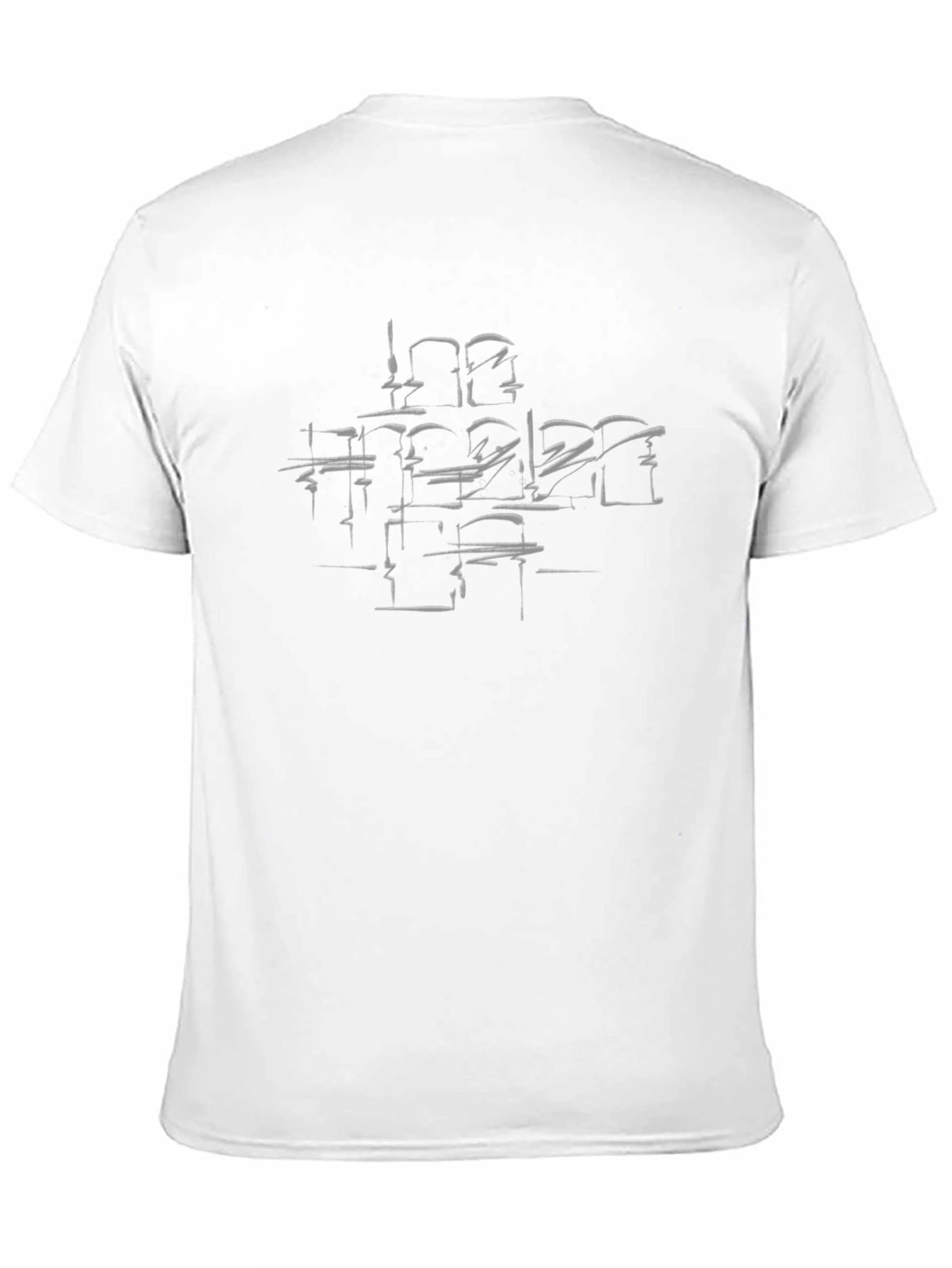 Abstract Graphic Print Black T-Shirt