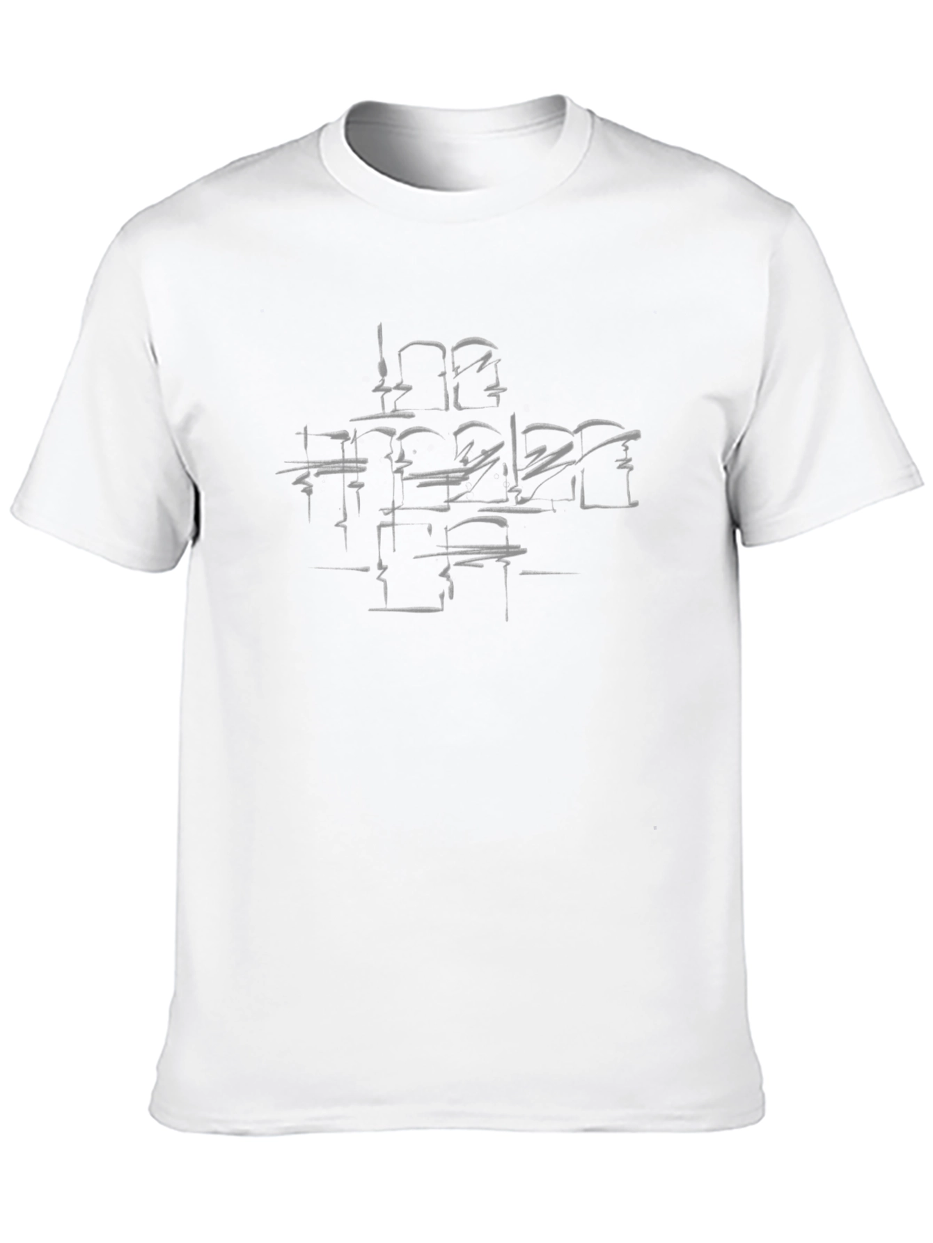 Abstract Graphic Print Black T-Shirt