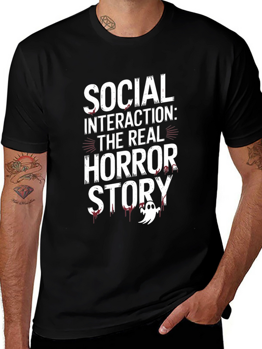 Social Interaction Horror Story Graphic Tee